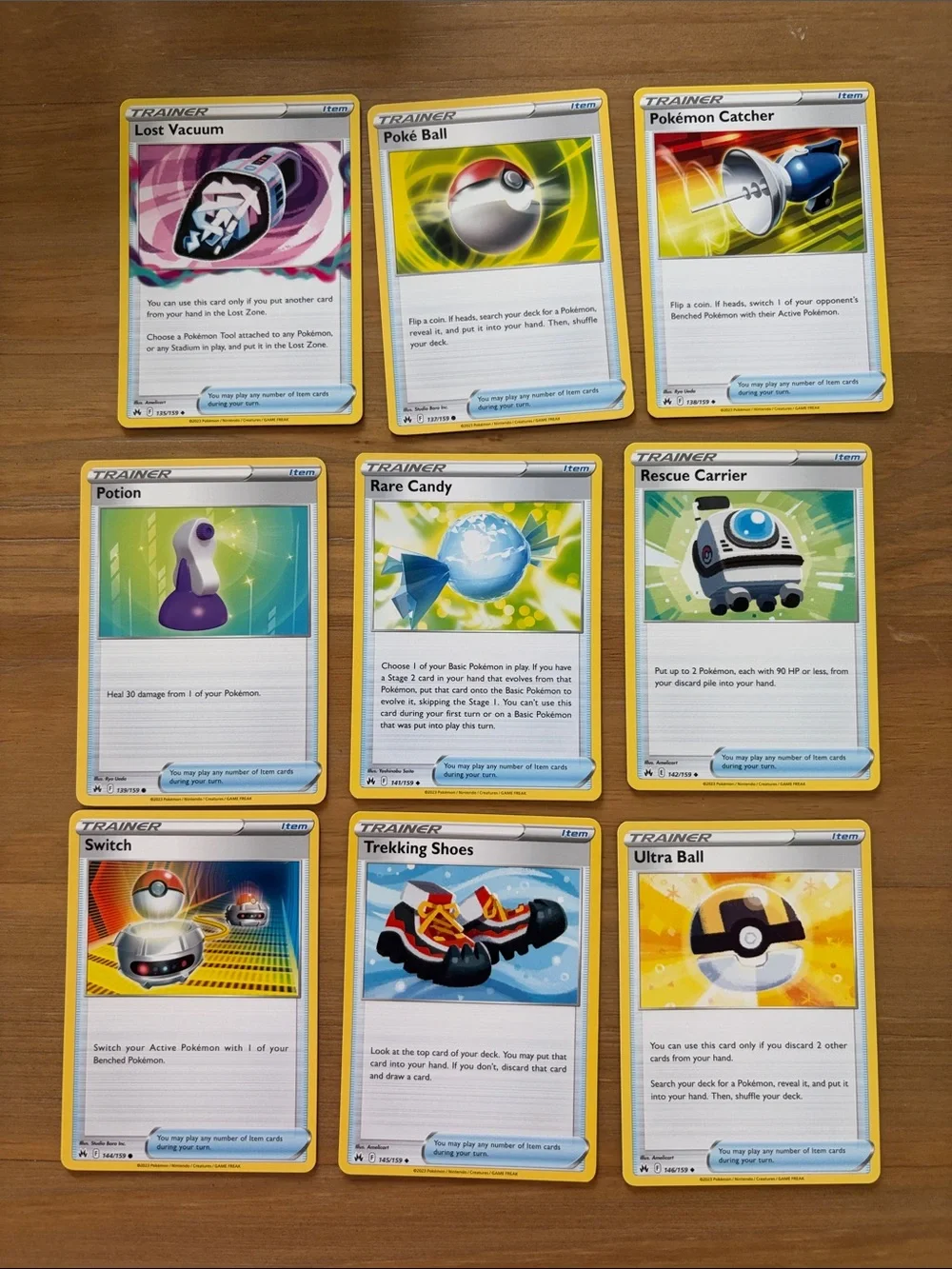 Crown Zenith Trainer Lot 17 Cards | Ultra Ball, Rare Candy, Lost Vacuum ✨5/$25✨